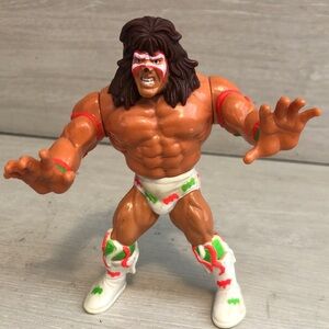 WWE/WWF 'Ultmate Warrior' Titan Sports 1991 Figure w White Trunks
